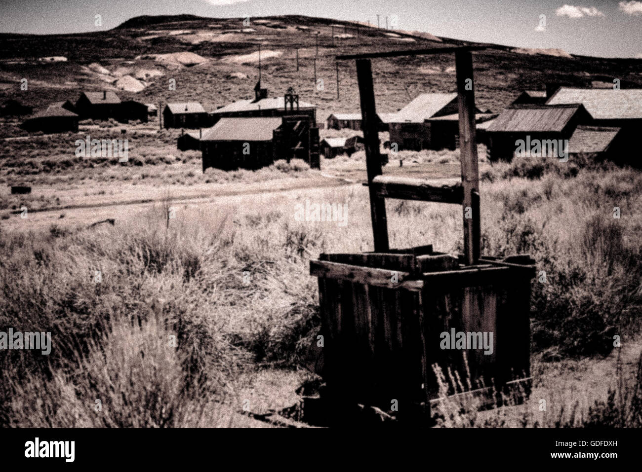 Bodie Ghost Town bruit ajouté intentionnellement pour look vintage Banque D'Images