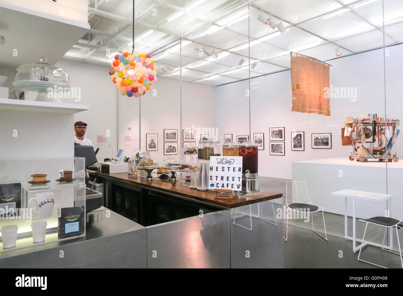 Hester Street Cafe, New Museum, New York, États-Unis Banque D'Images