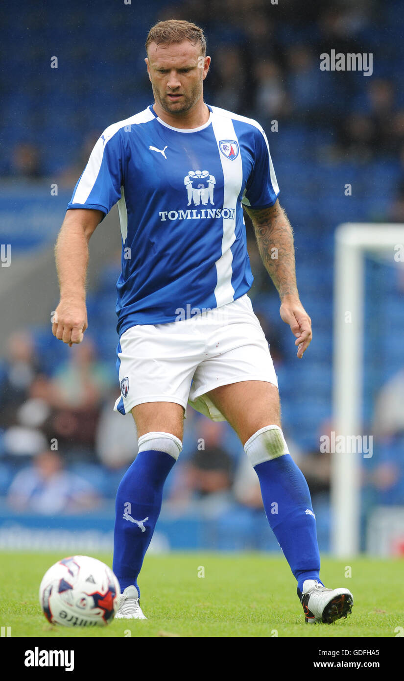 Ian Evatt de Chesterfield lors du match amical d'avant-saison au stade Proact, Chesterfield. Banque D'Images