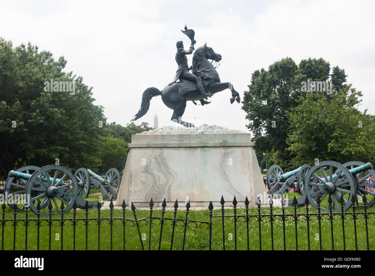 Andrew Jackson statue à Washington DC Banque D'Images