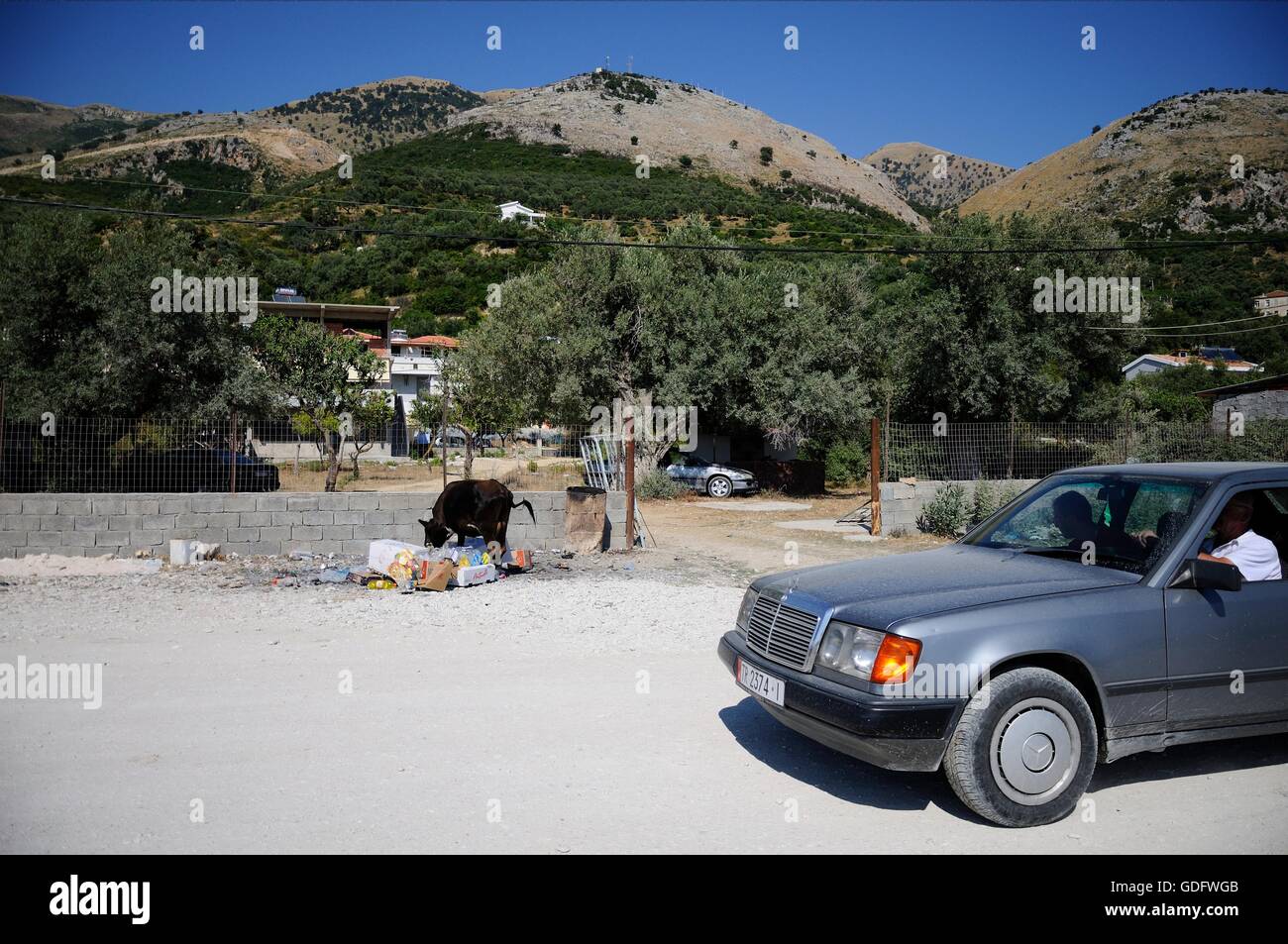 Station street, dans l'Albanie, Borsch Banque D'Images