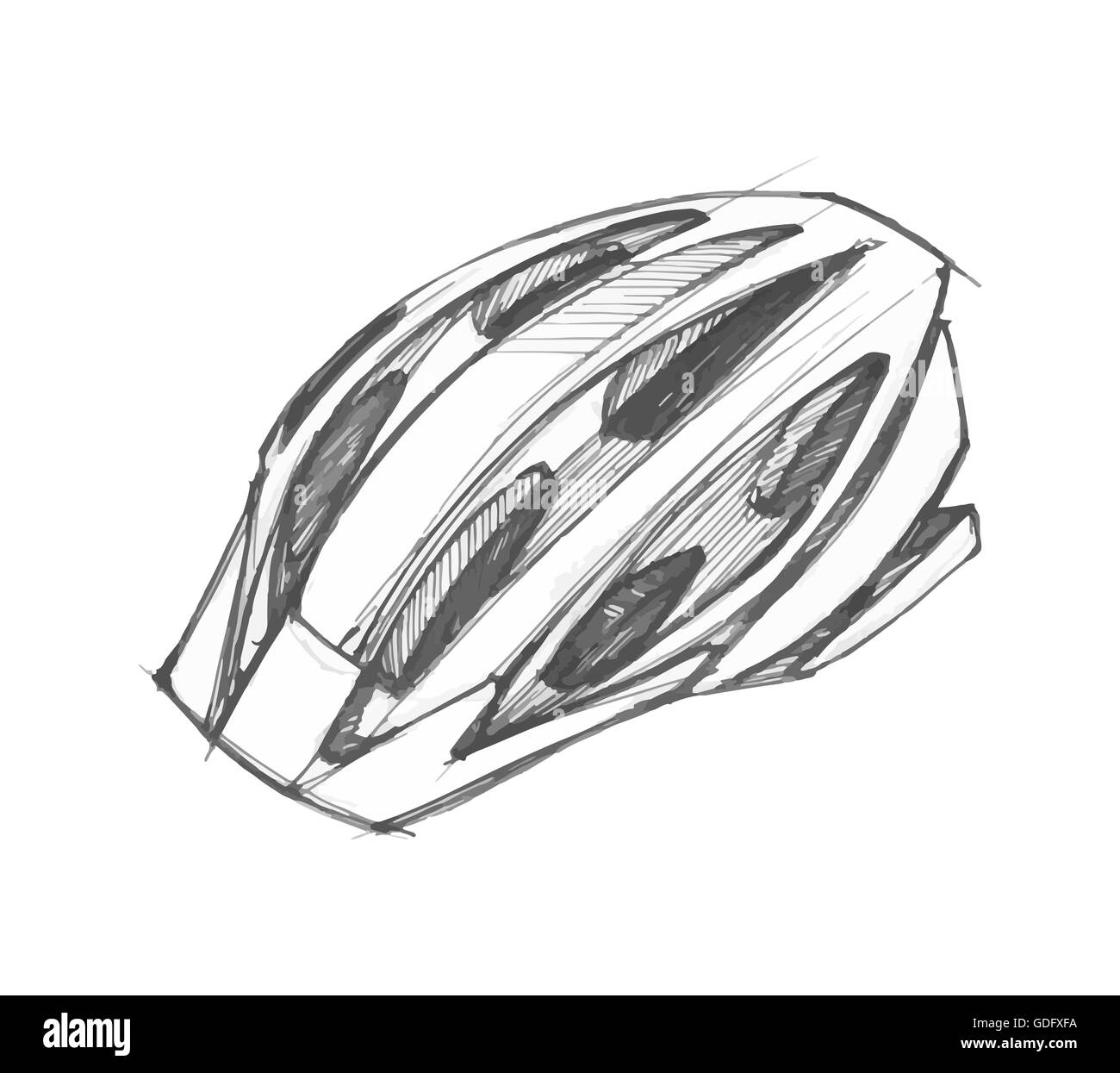 Vector illustration ou dessin d'un casque de cycliste Photo Stock - Alamy