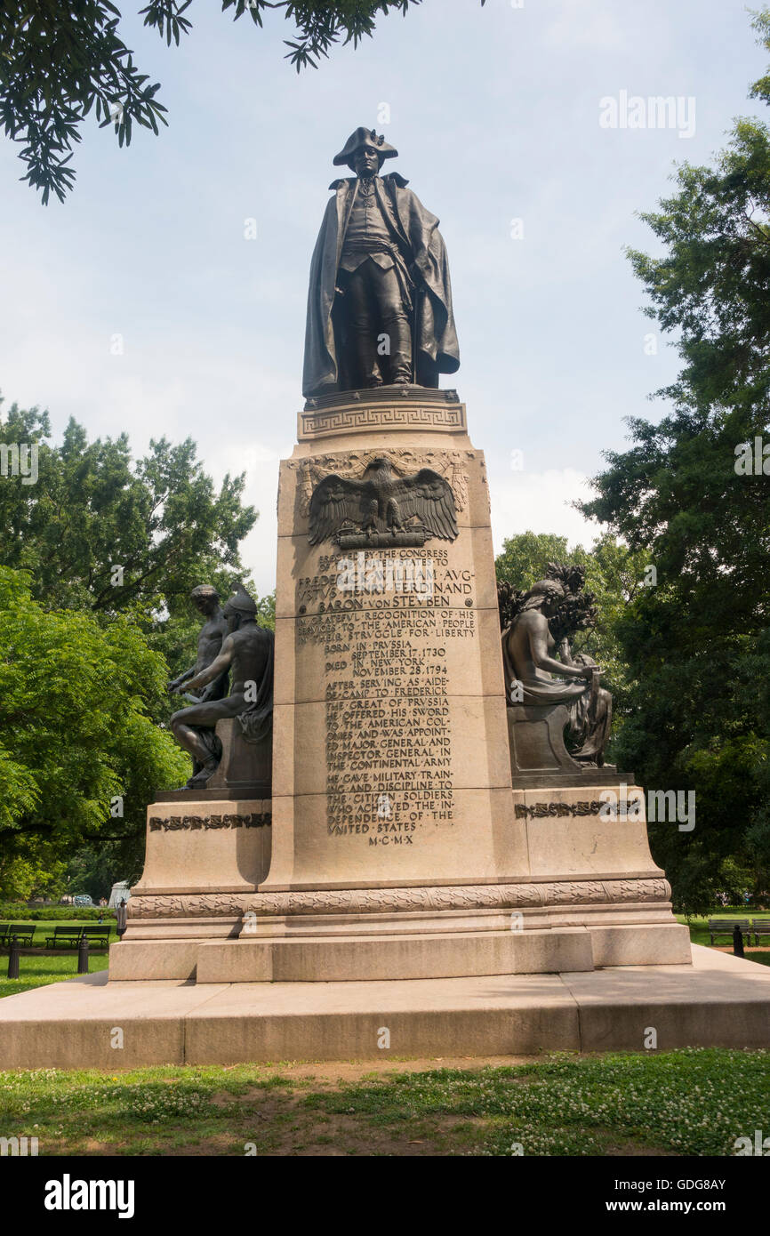 Friedrich Wilhelm von Steuben monument à Washington DC Banque D'Images