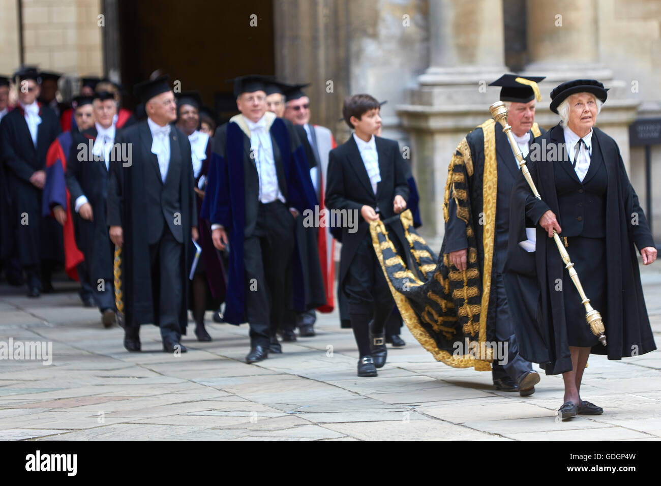 L'Encaenia cérémonie à l'Université d'Oxford en 2015 Banque D'Images