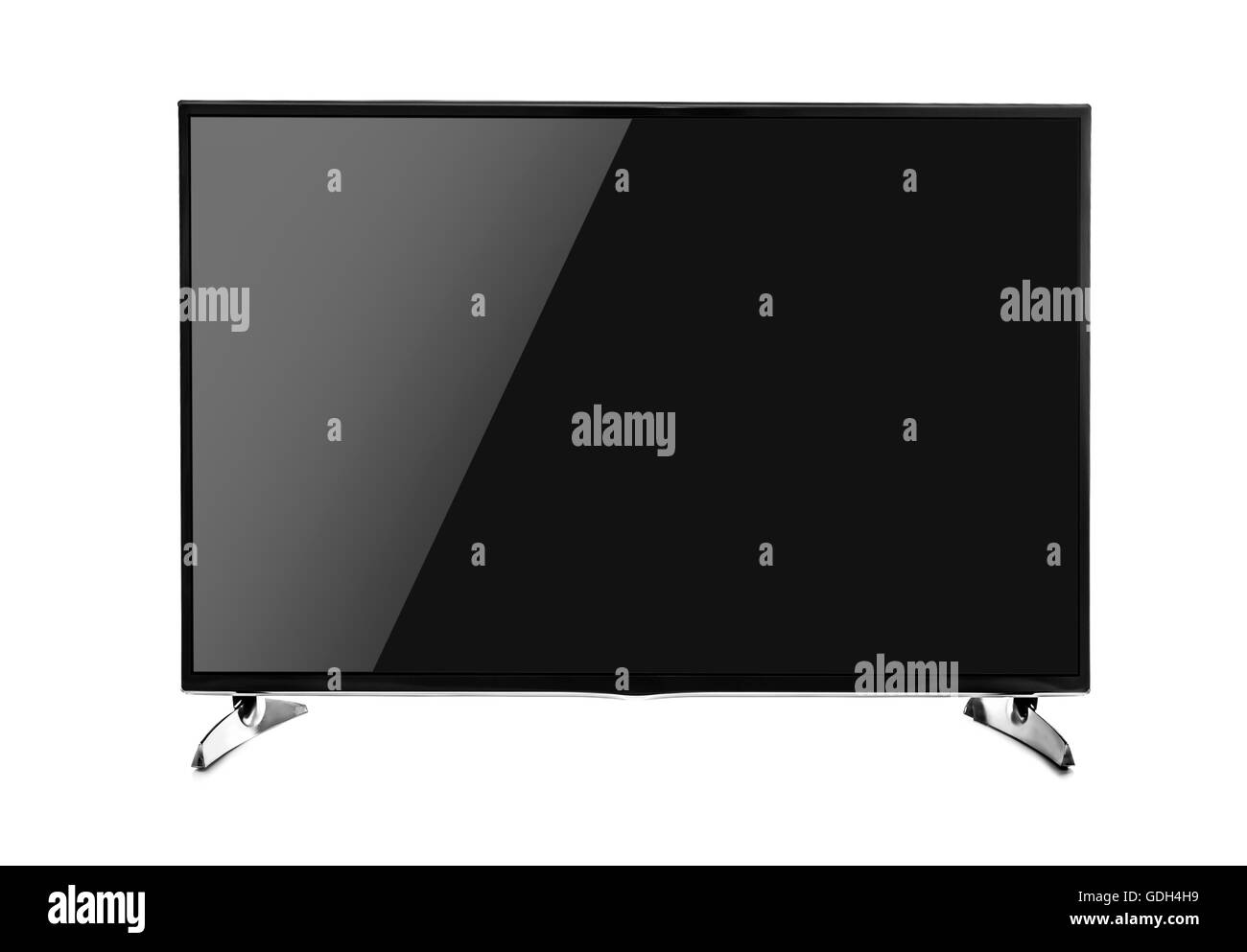 Blank télévision à écran plat. Isolé sur fond blanc. Banque D'Images