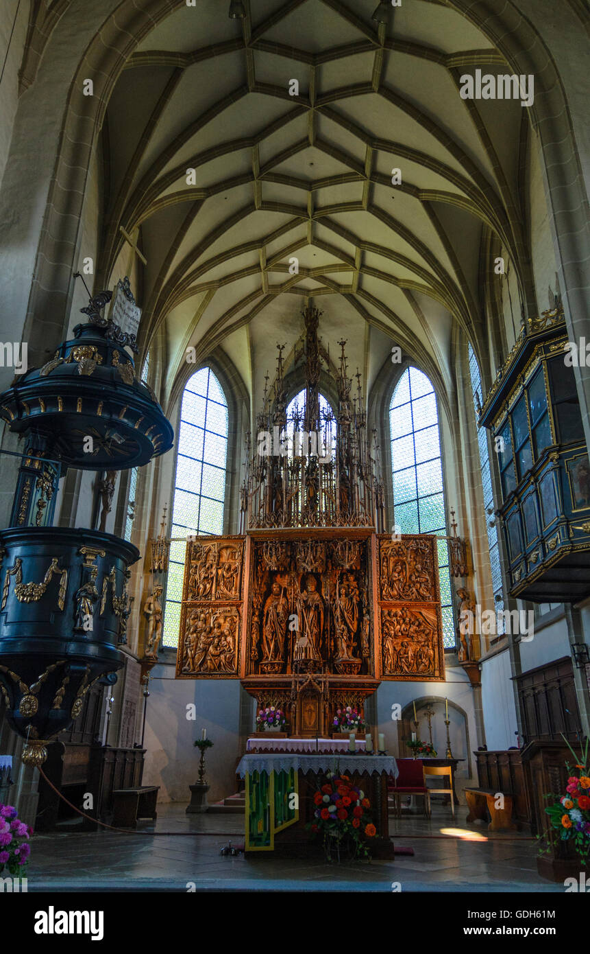 Kefermarkt : Kefermarkt winged autel dans l'église, l'Autriche, Niederösterreich, Autriche supérieure, Muehlviertel Banque D'Images