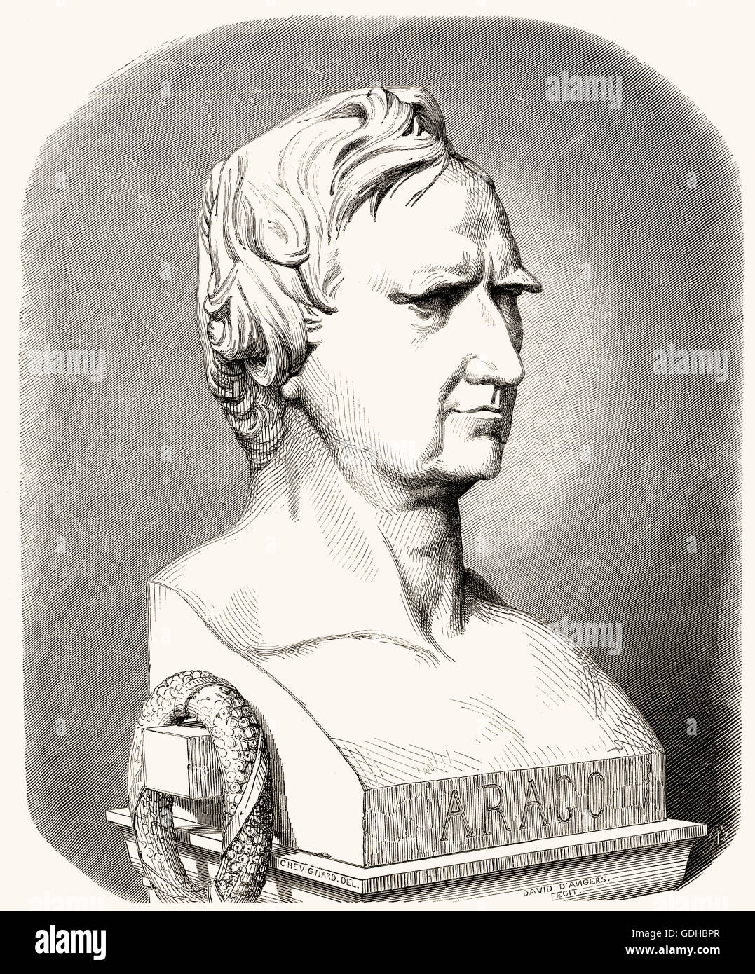 Dominique François Jean Arago ou Joan Francesc Domènec Arago, 1786-1853, un physicien et homme politique français Banque D'Images