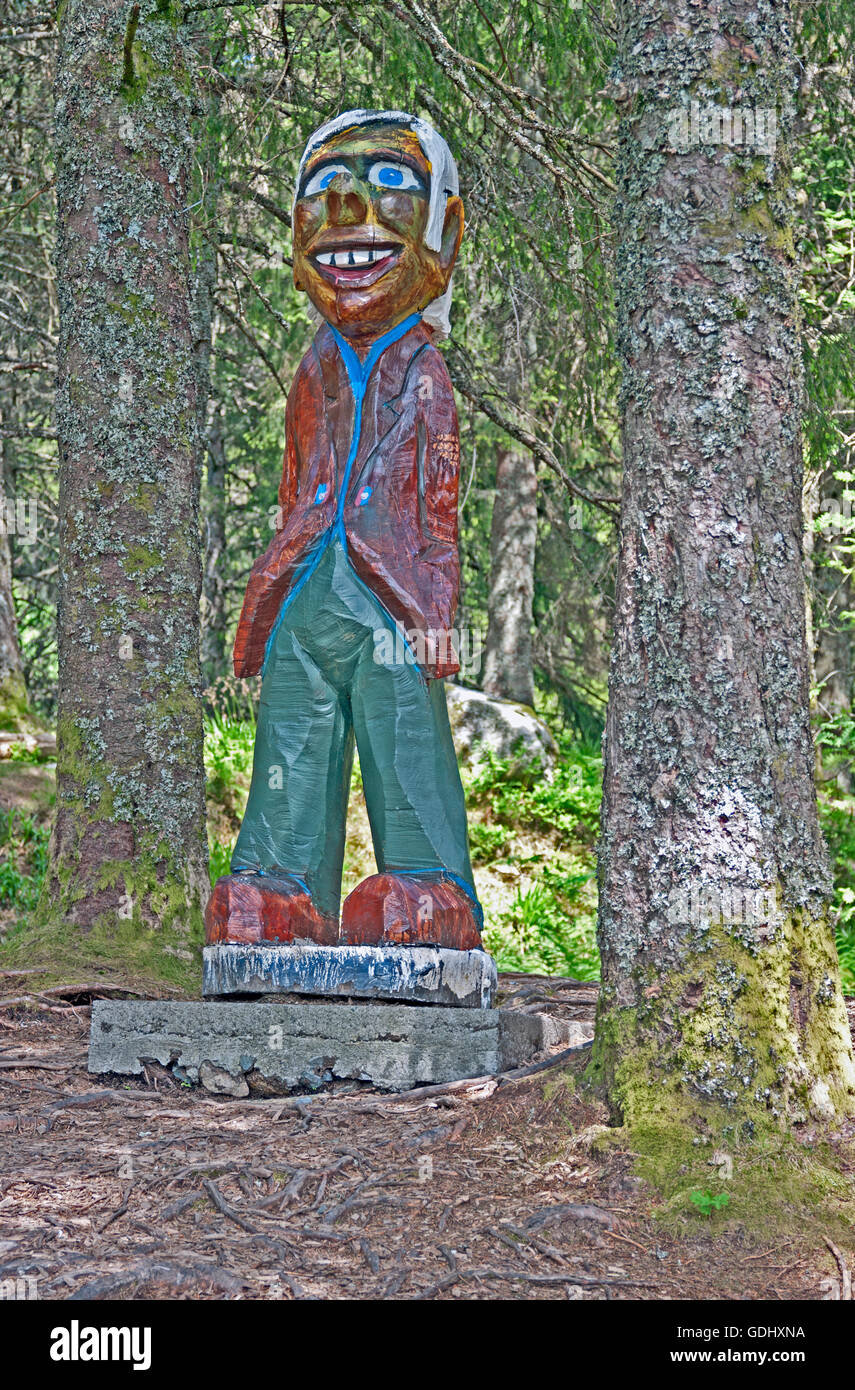 Ci-dessus le mont Ulriken, Bergen Bryggen, Troll, Troldhaugen Hordaland, Norvège, Banque D'Images