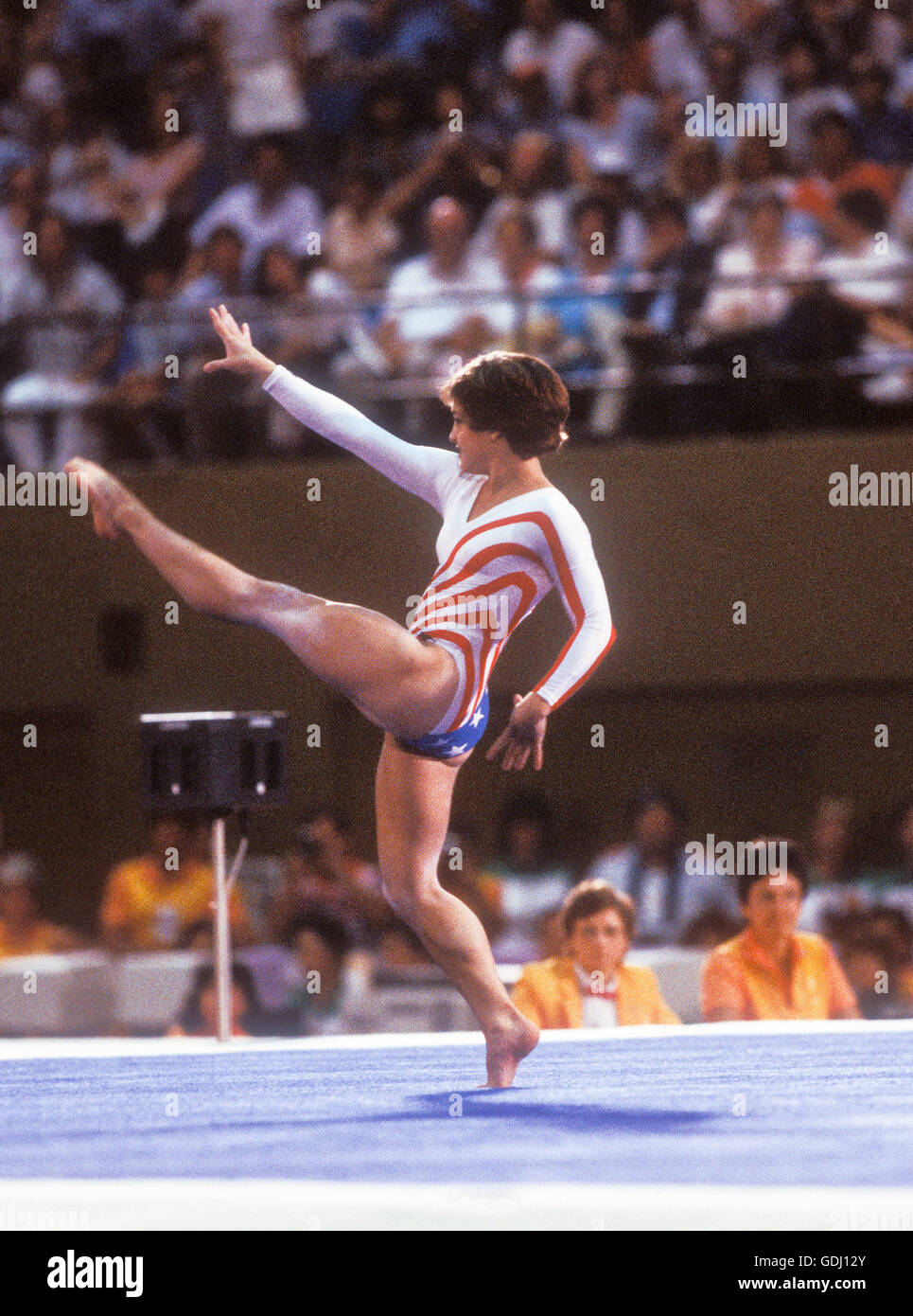 Photo De Presse JO 1984 - Gymnastique Au Pauley Pavilion, Los Angeles