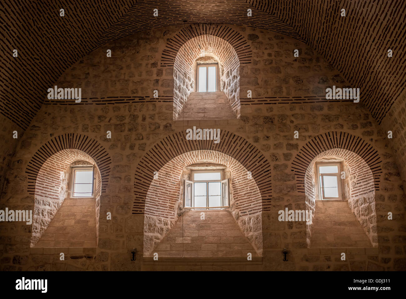 Le monastère Mor Gabriel, Midyat, Mardin, Turquie. Banque D'Images