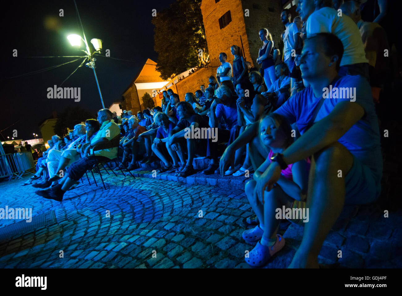 Public pendant un concert de musique au Festival le Carême, Maribor, Slovénie, 2015 Banque D'Images