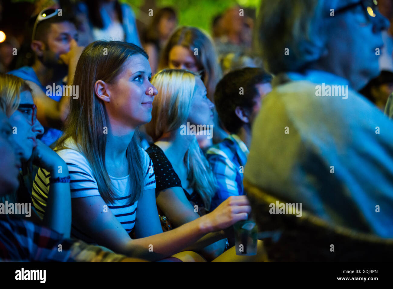 Public pendant un concert de musique au Festival le Carême, Maribor, Slovénie, 2015 Banque D'Images