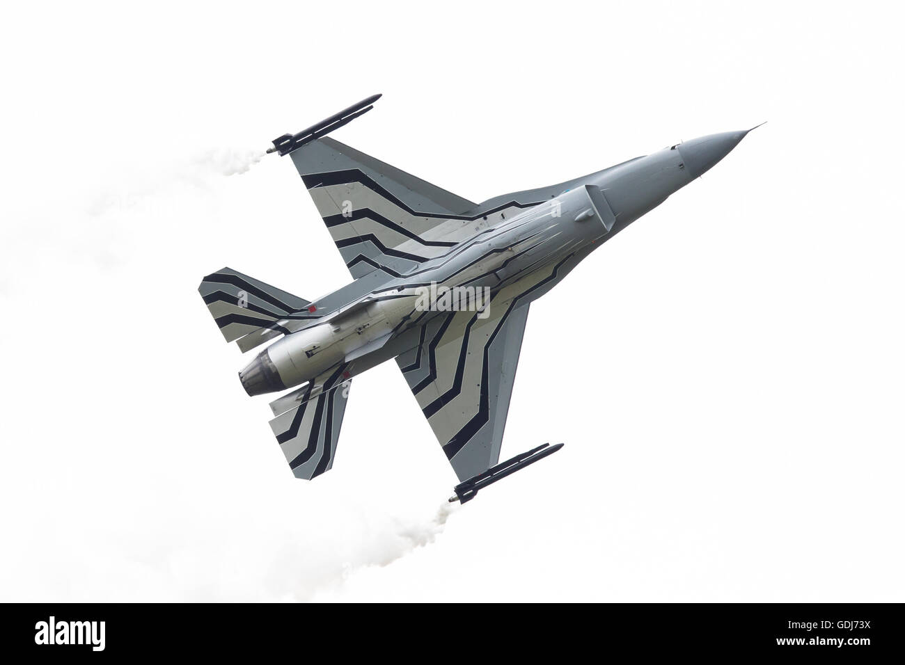 LEEUWARDEN, Pays-bas-Juin 10, 2016 : Belgique - Air Force General Dynamics F-16 AM à l'Airshow néerlandais le 10 juin 2016 à Banque D'Images
