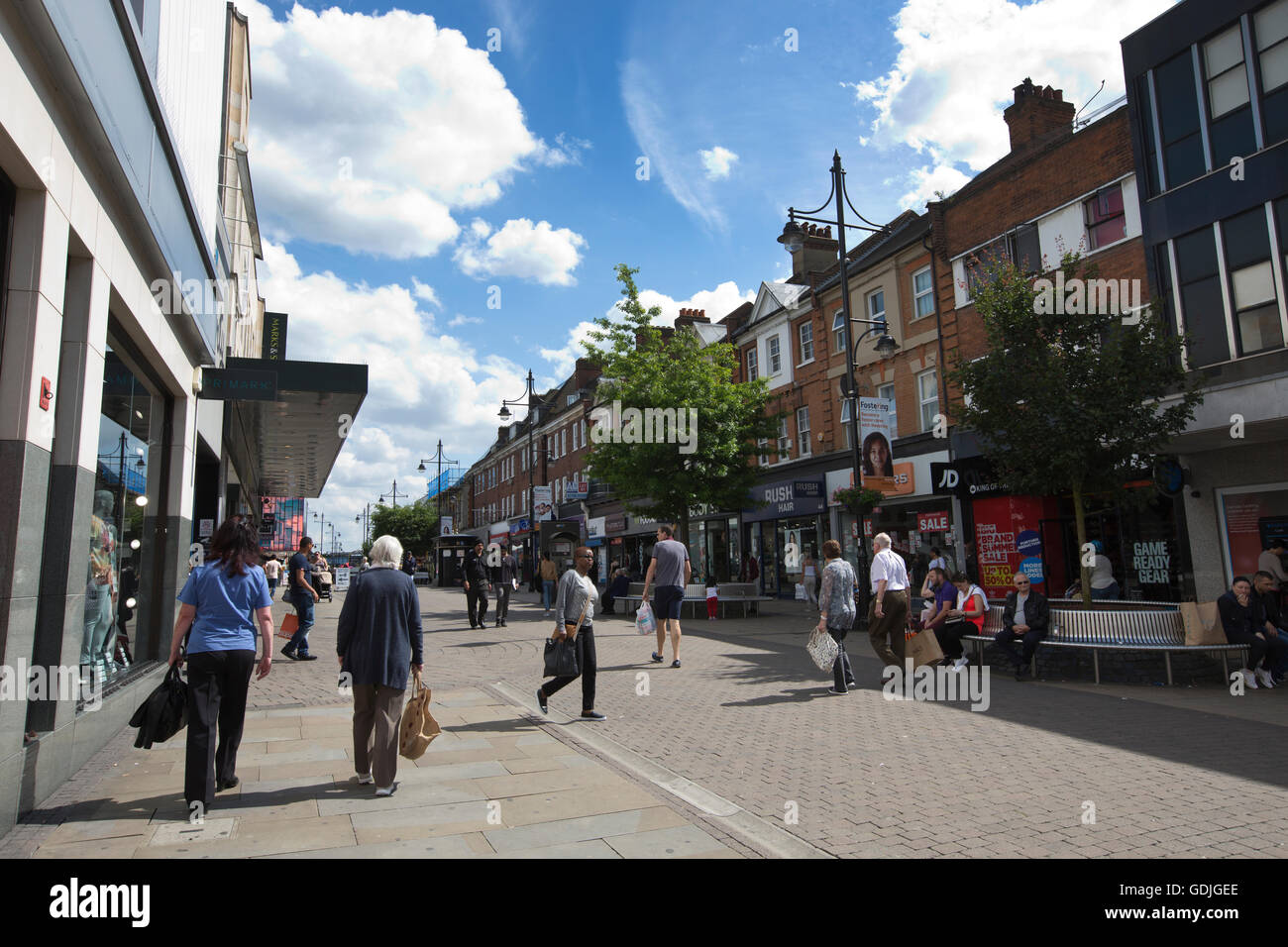 South Street, Romford, Essex, Angleterre, RU Banque D'Images