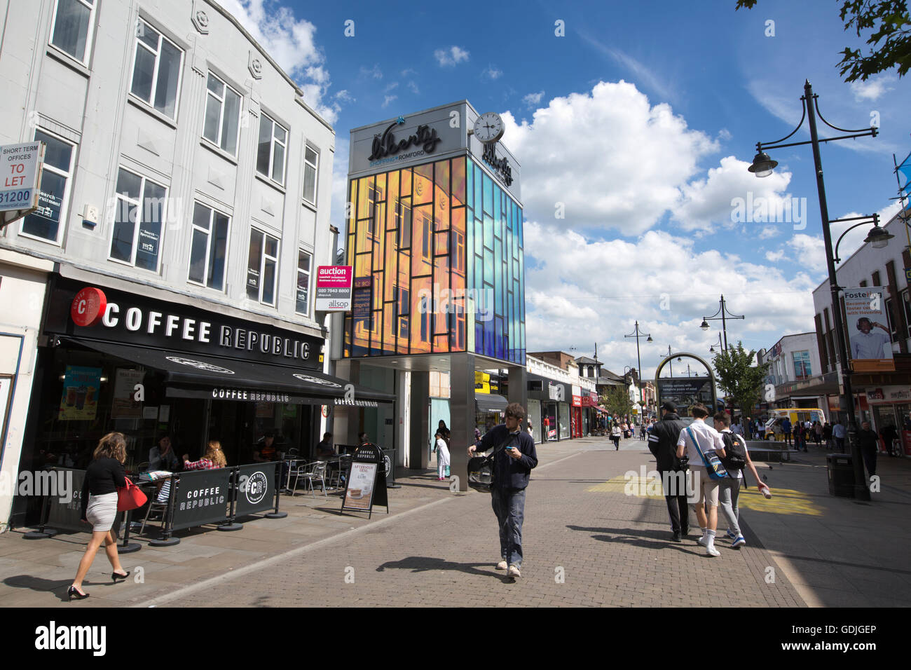 South Street, Romford, Essex, Angleterre, RU Banque D'Images