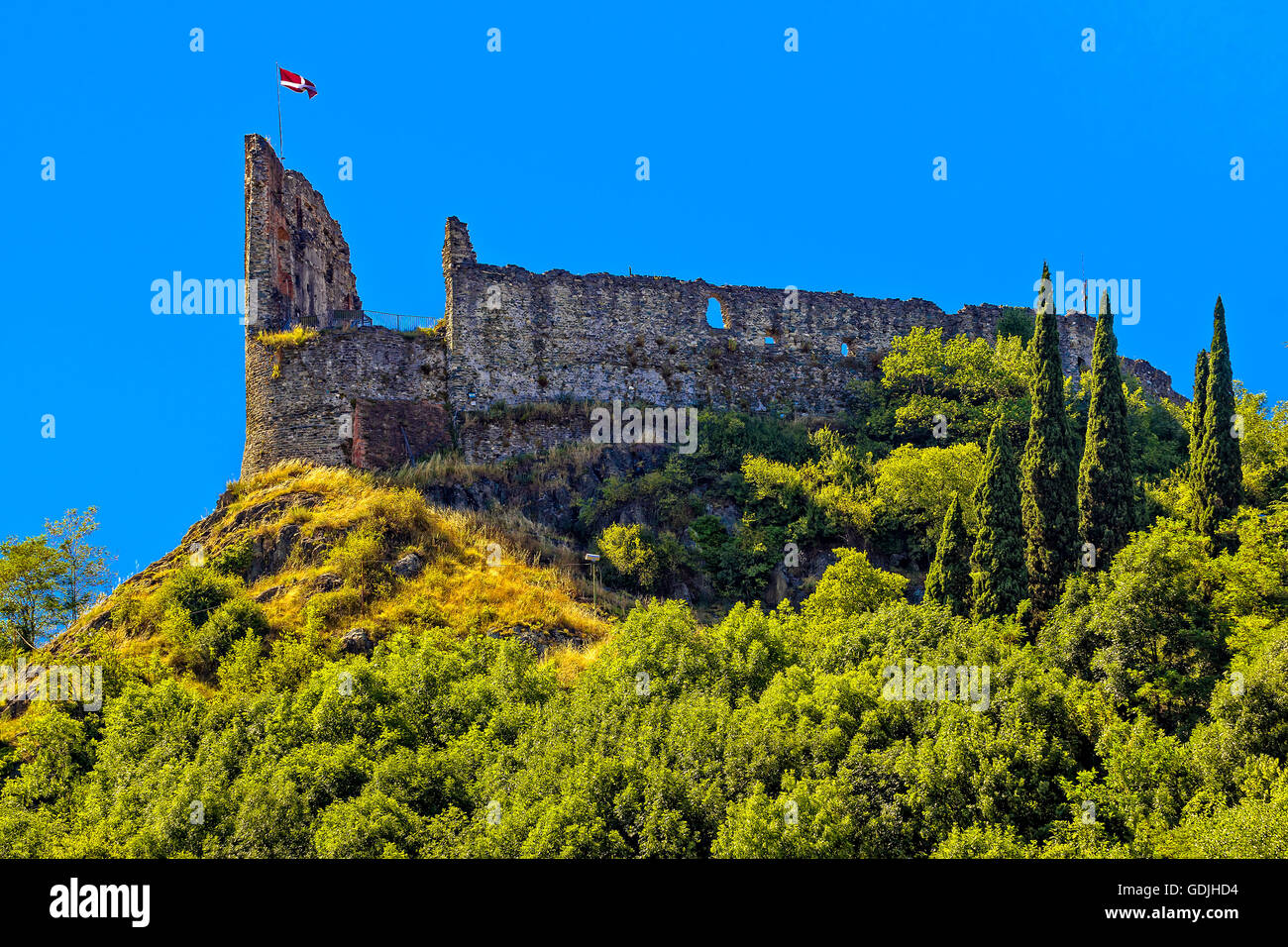 Italie Piémont Val di Susa Avigliana le château Banque D'Images