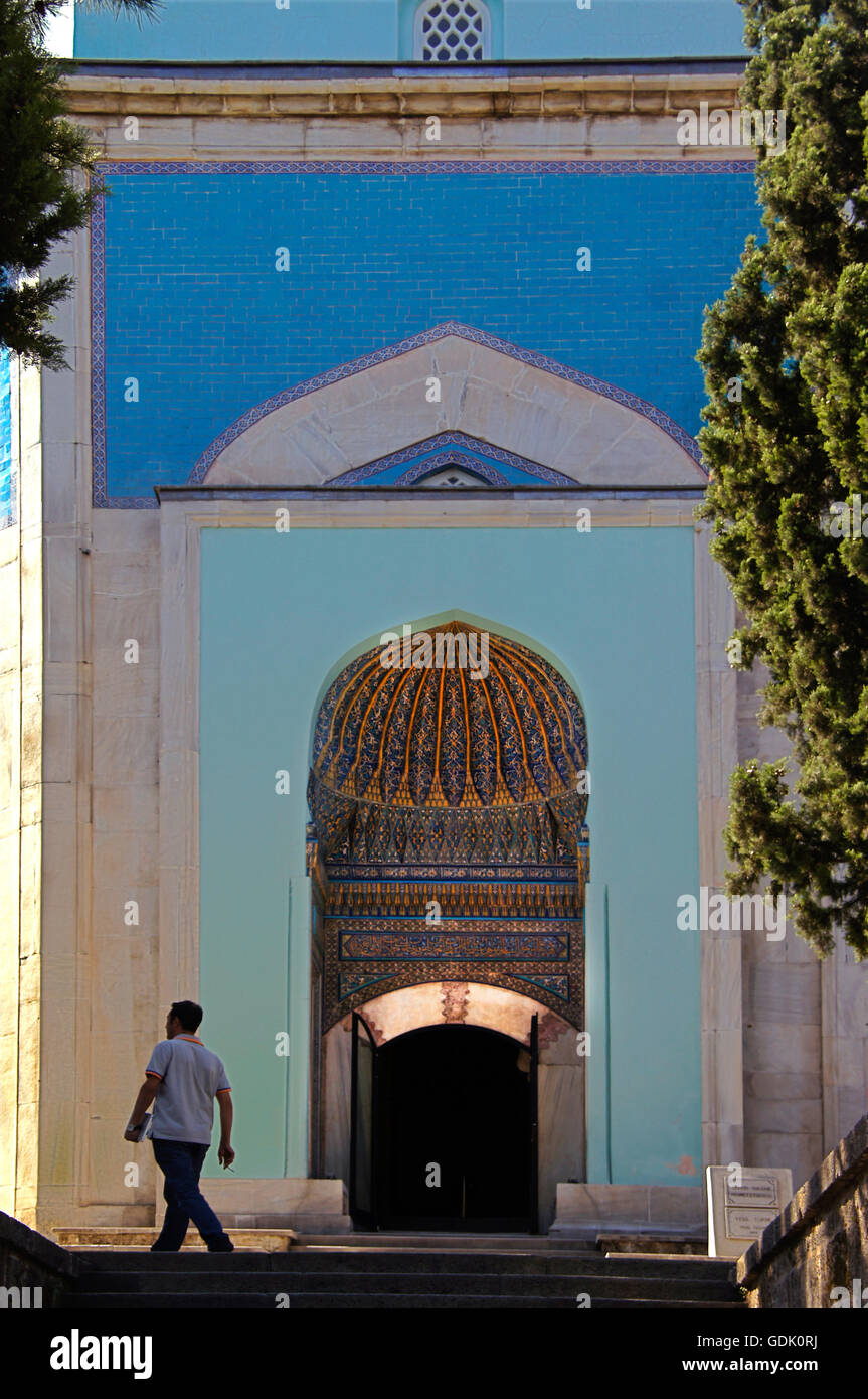 Yesil Turbe (la tombe verte) de Mehmed I (1413-1423) à Istanbul, en Anatolie, Turquie. Banque D'Images