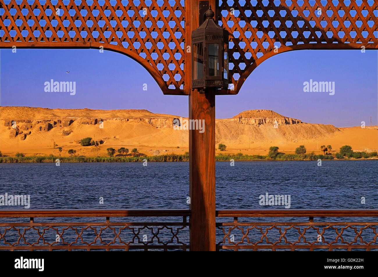 Croisière sur le Nil, de Louxor, Egypte. Banque D'Images