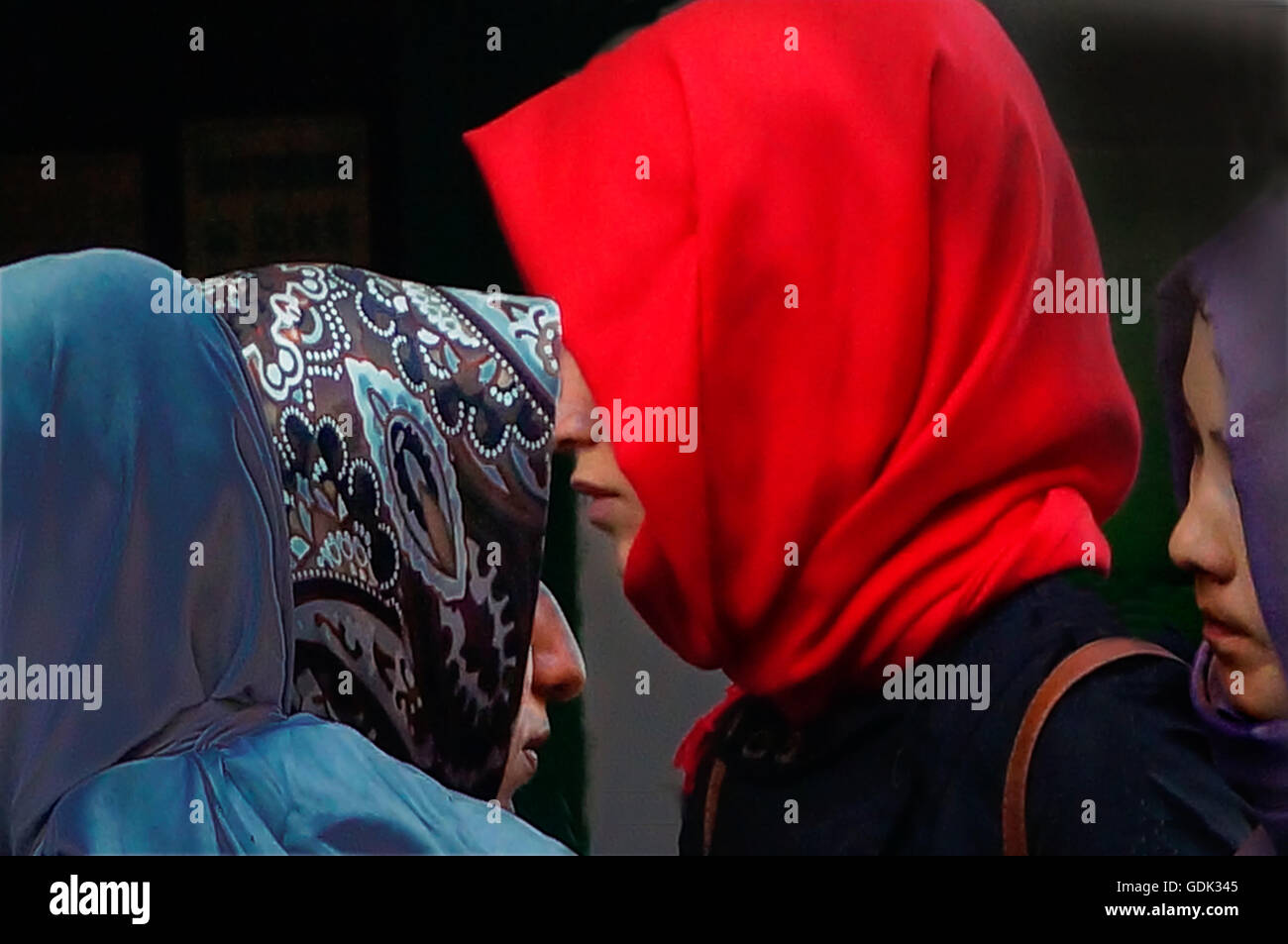 Les femmes musulmanes à Konya, Turquie. Banque D'Images