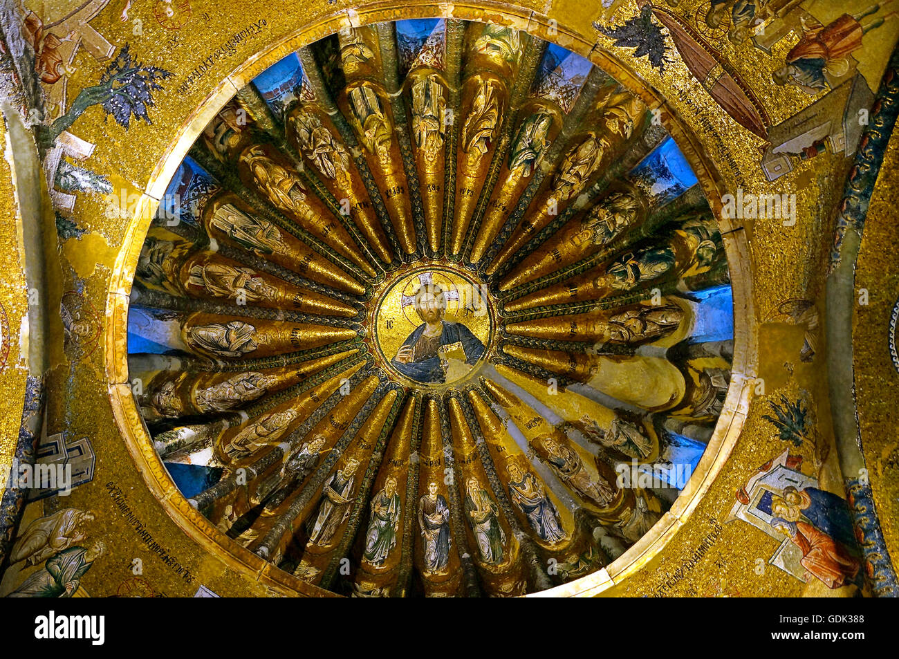 Mosaïque de Christ Pantocrator, Turquie, Istanbul. L'église du Saint Sauveur à Chora (Kariye Müzesi, Turc, ou Kariye Camii Kilisesi - la Chora Kariye Museum, de la mosquée ou l'Église) est considéré comme l'un des plus beaux exemples d'une par Banque D'Images