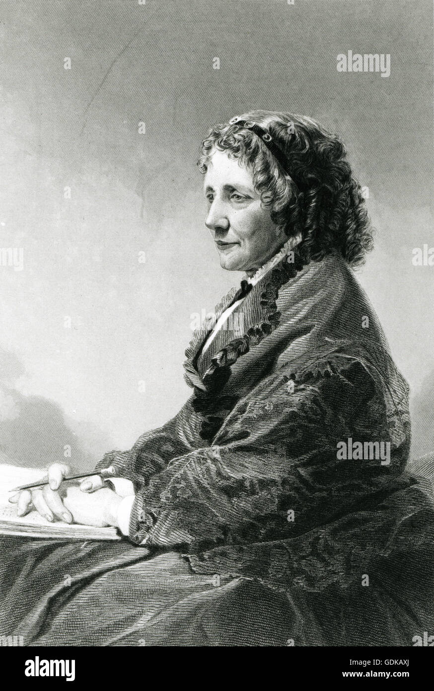 Harriet Beecher Stowe, abolitionniste américaine et auteur de l'Oncle Tom. Banque D'Images