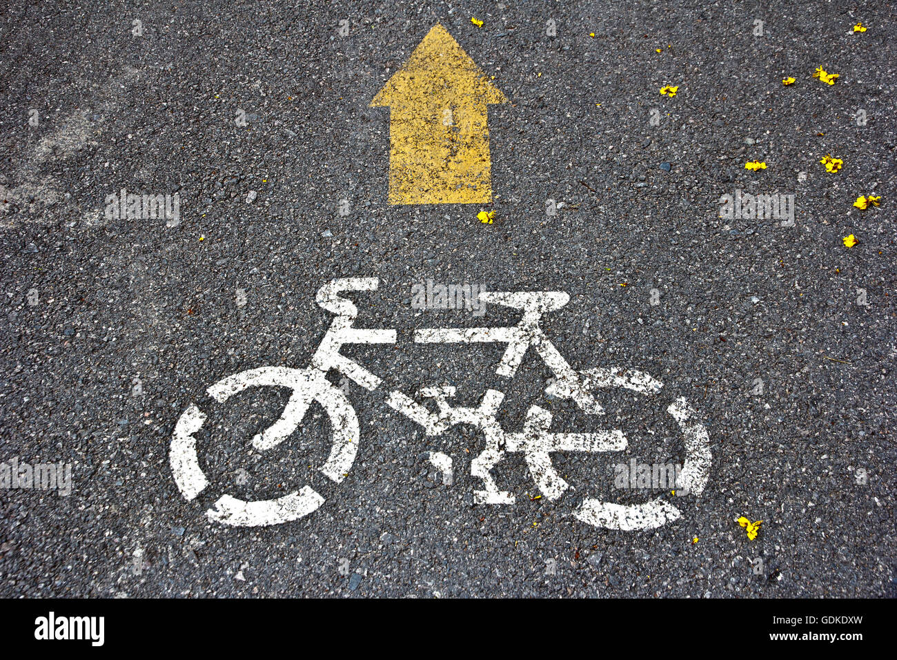 L'image d'une moto road sign et flèche Banque D'Images