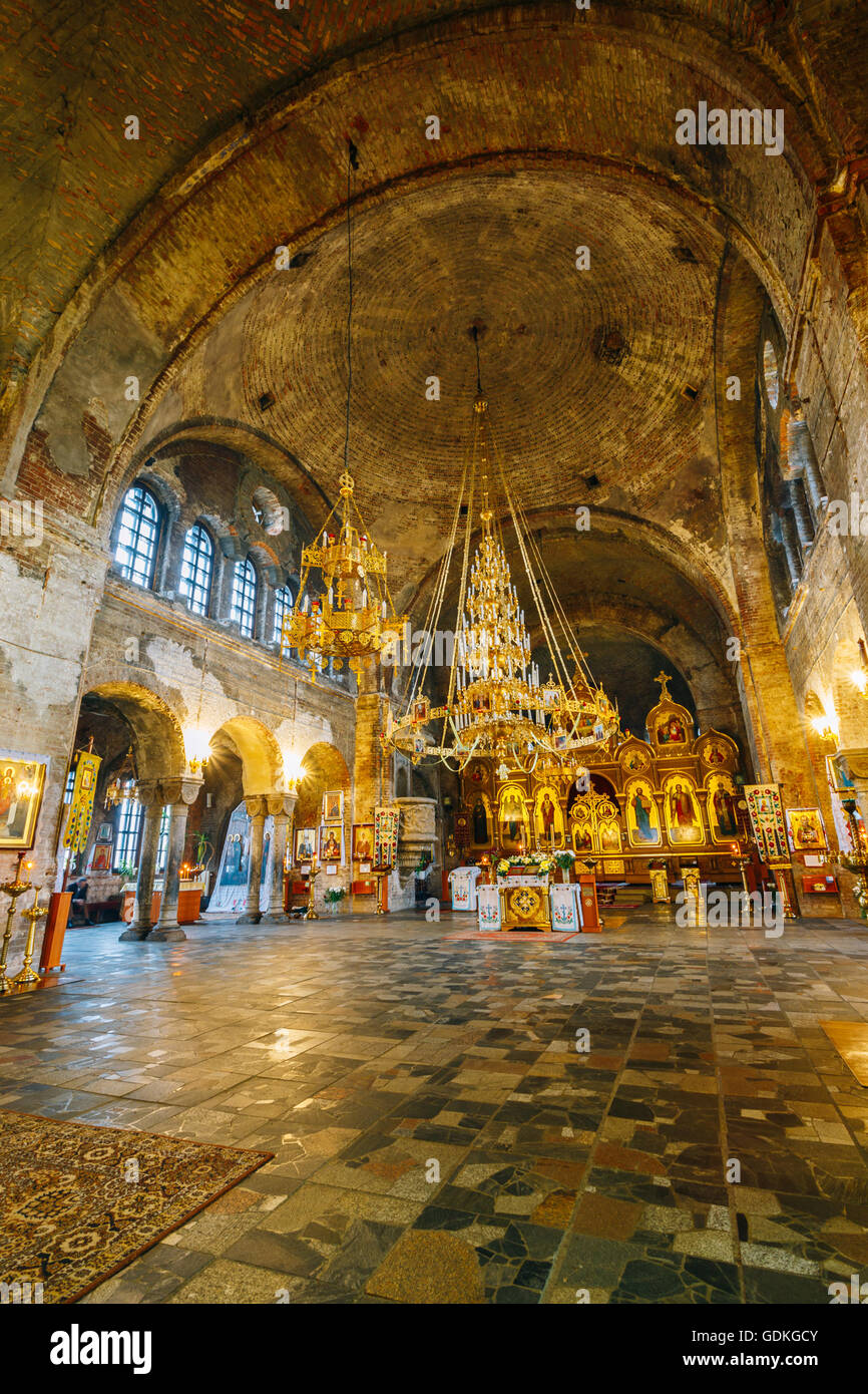 Minsk, Belarus - Décembre 27, 2015 : l'intérieur de la cathédrale de garnison Eglise Saint-Nicolas à Brest complexe Memorial forteresse héros je Banque D'Images