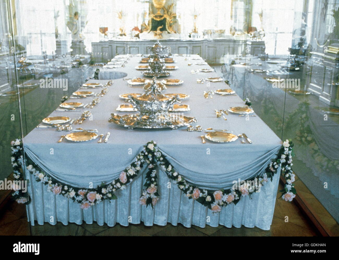 Géographie / billet, Copenhague, Danemark, musée, Palais Levetzau, Château d'Amalienborg, vue de l'intérieur, royal plats, Banque D'Images
