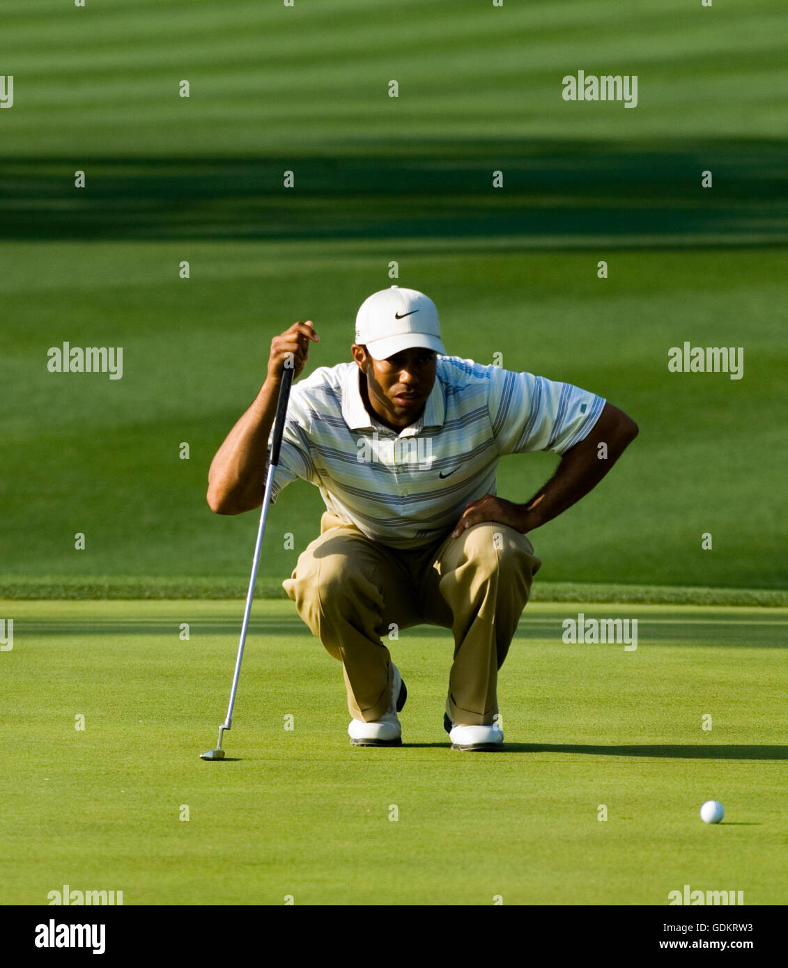 Tiger Woods, Dubai Desert Classic 2007, DUBAÏ, ÉMIRATS ARABES UNIS. Banque D'Images