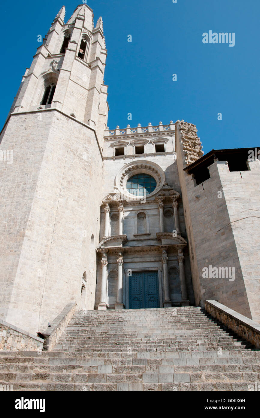 Basilique de Sant Feliu - Gérone - Espagne Banque D'Images