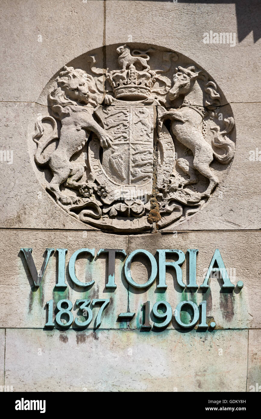 Le Queen Victoria Memorial à Lancaster, Lancashire, Angleterre, est un bâtiment classé Grade II* se trouve dans le monument de la structure Banque D'Images