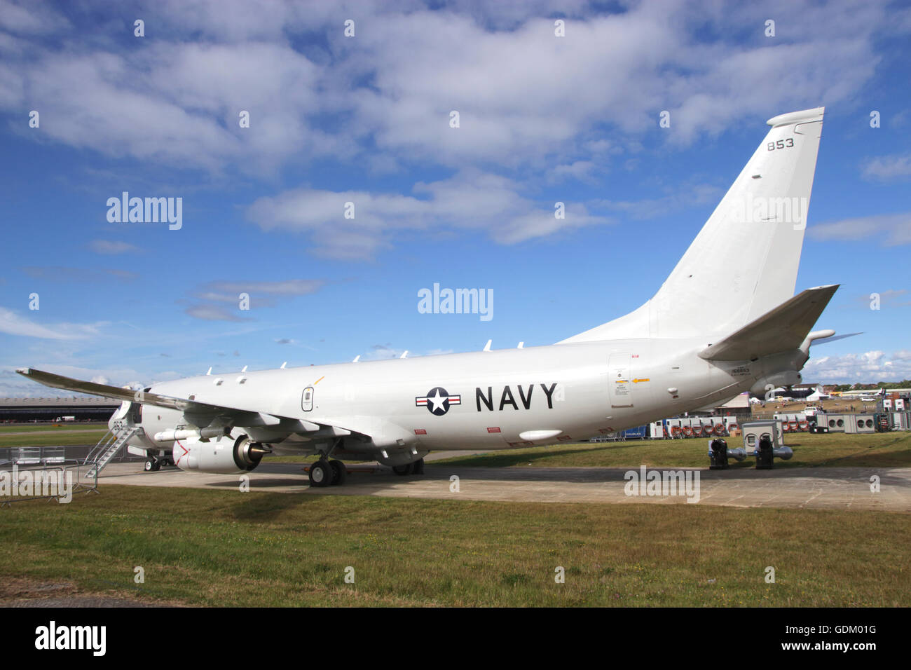 US Navy Boeing P-8A Poseidon à Farnborough Airshow UK 2016 Banque D'Images
