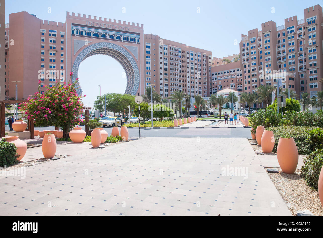 Ibn Battuta Gate, DUBAÏ, ÉMIRATS ARABES UNIS. Banque D'Images