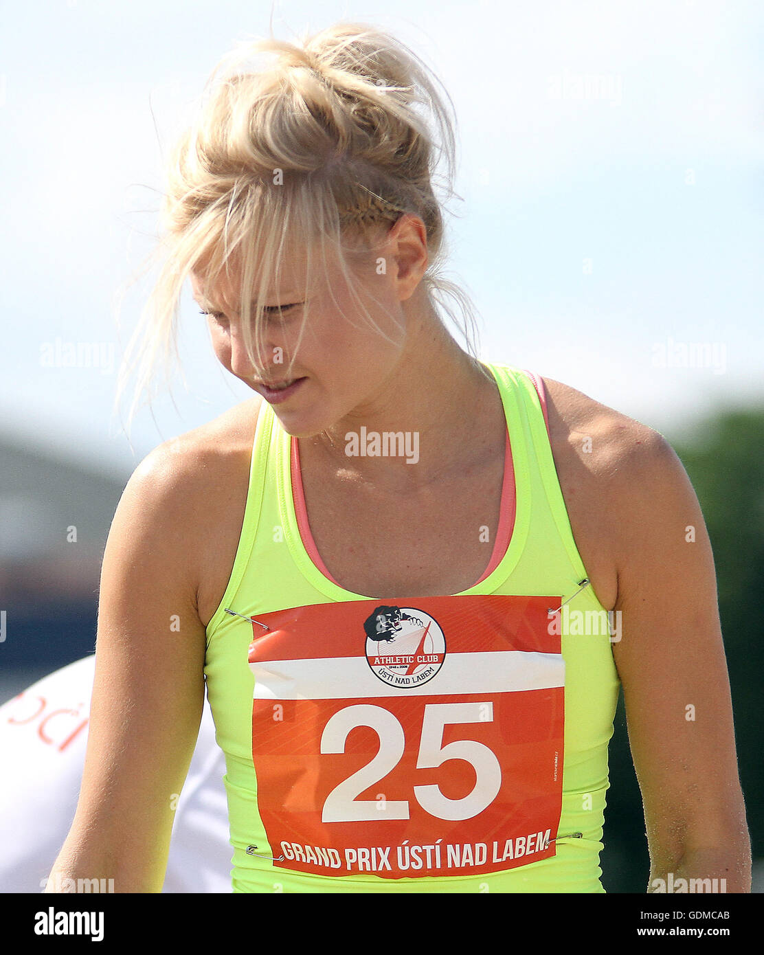 Zawila polonaise Karolina a remporté le saut en longueur au cours de la réunion internationale d'athlétisme à Usti nad Labem, République tchèque, le 19 juillet 2016. (CTK Photo/Ondrej Hajek) Banque D'Images