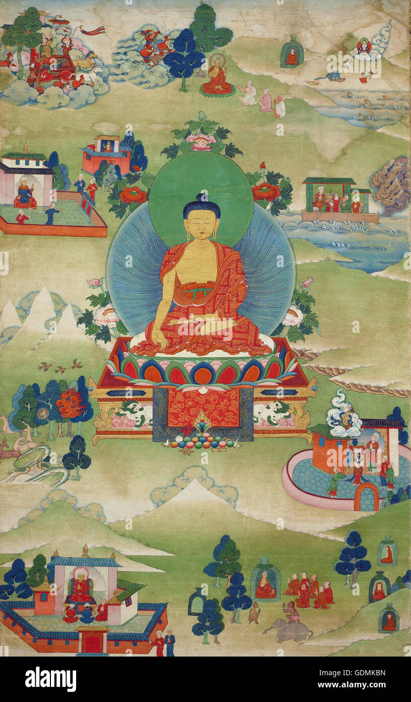 Vies antérieures du Bouddha Shakyamuni Banque D'Images