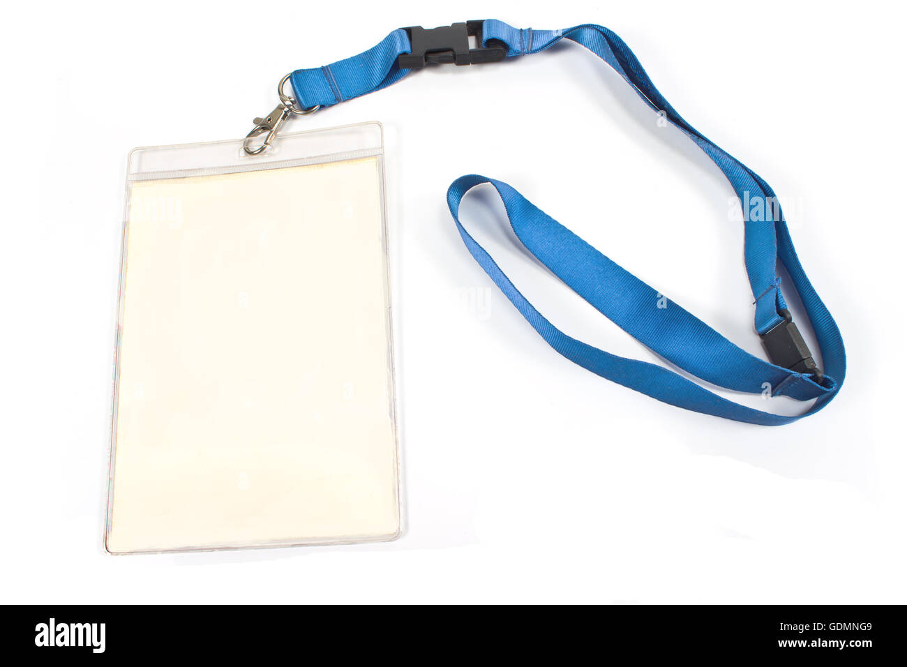 Carte d'identité vierge tag isolated on white Banque D'Images