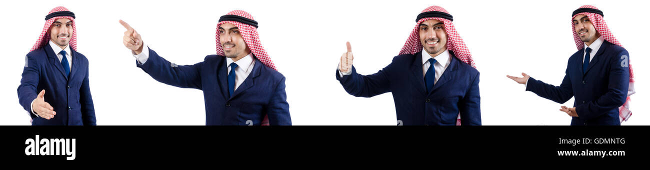 Ensemble de photos avec d'affaires arabes Banque D'Images