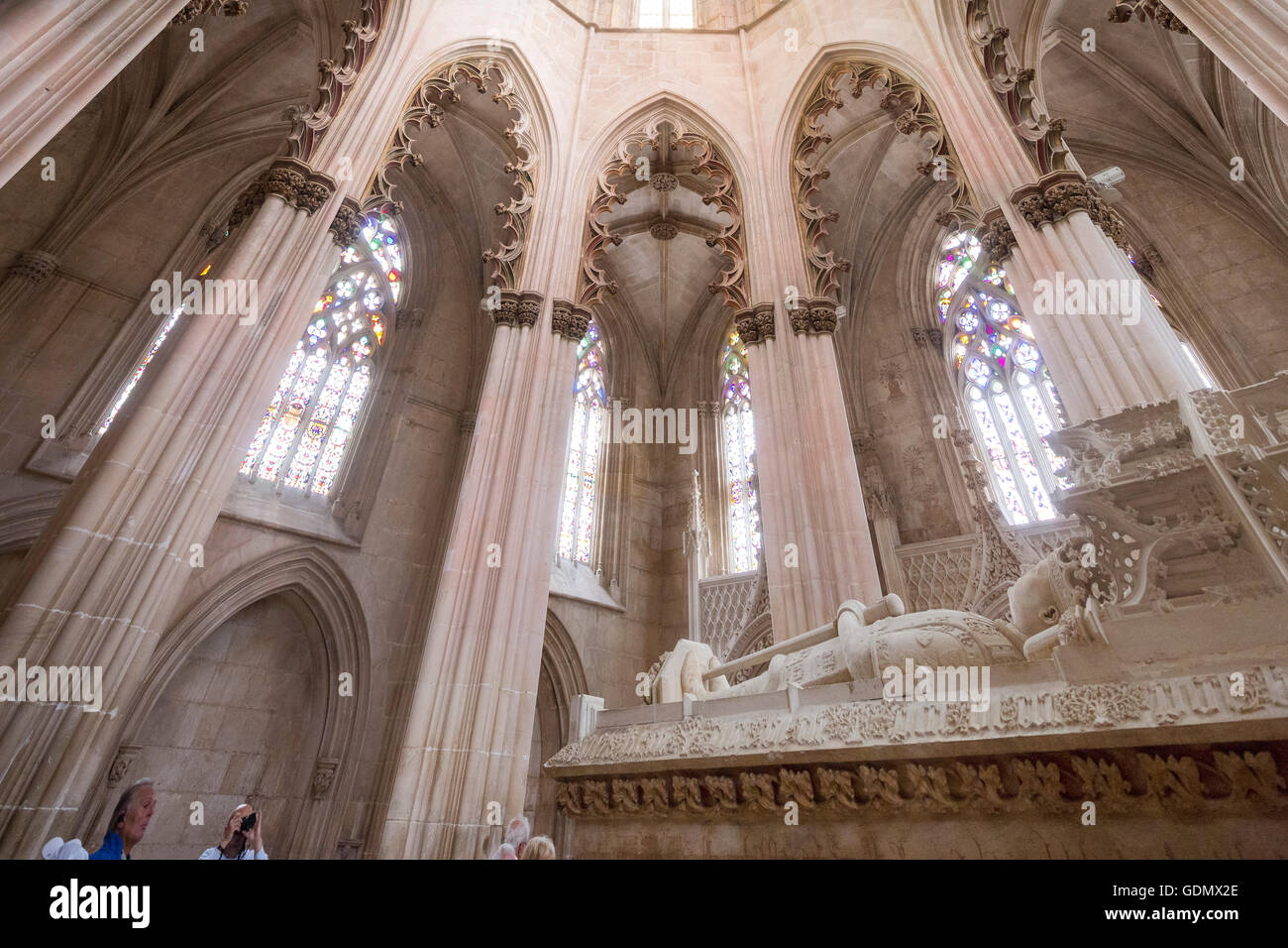 Monastère de Santa Maria da Vitoria, Site du patrimoine mondial de l'UNESCO, l'église du monastère de Batalha, Batalha, Batalha, Leiria Banque D'Images