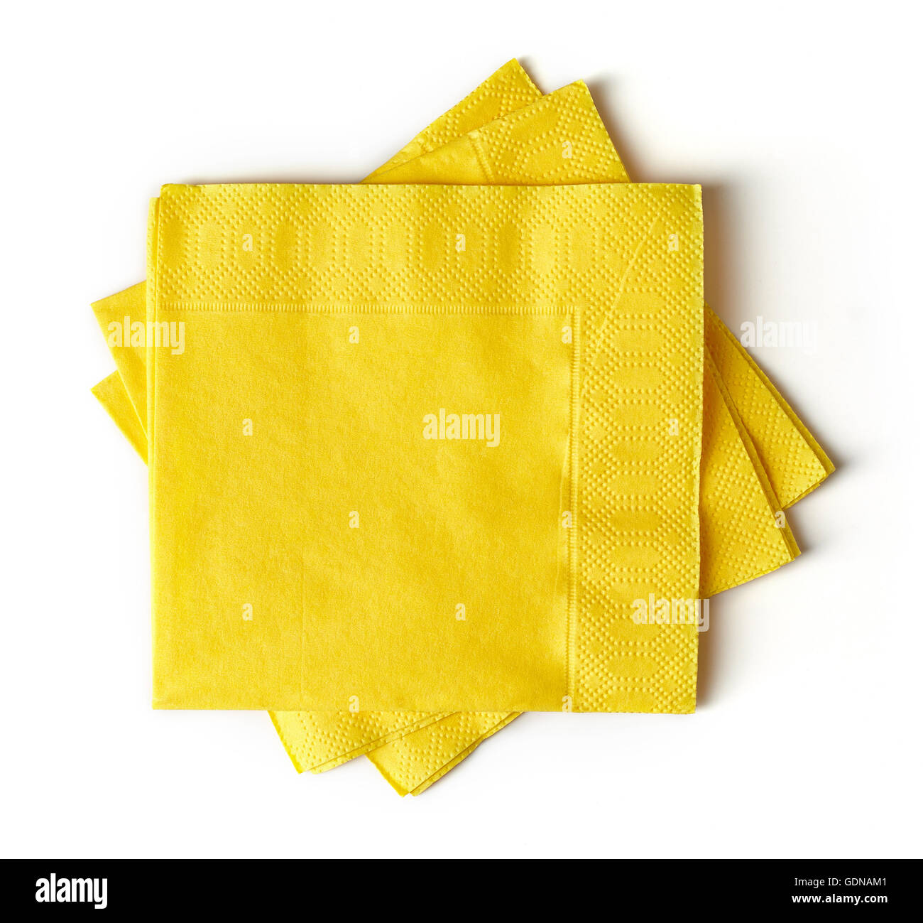 Serviette papier marguerittes sur fonds jaune orangé - Un grand marché