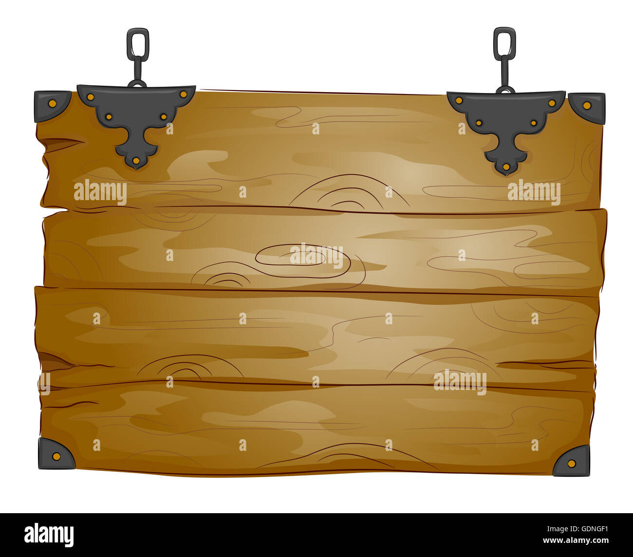 Illustration d'une planche de bois blanc avec un design rustique Banque D'Images