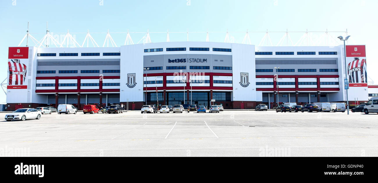 Le bet365 Stadium, terrain de l'ancien club de football de première division anglaise de Stoke City, Stoke-on-Trent, Staffordshire England UK Banque D'Images