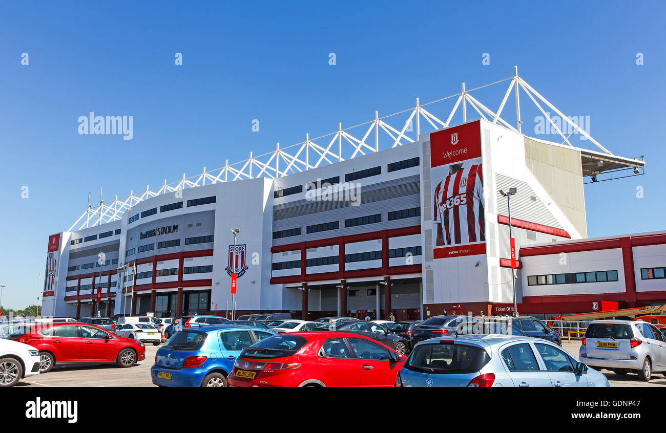 Le bet365 Stadium, terrain de l'ancien club de football de première division anglaise de Stoke City, Stoke-on-Trent, Staffordshire England UK Banque D'Images
