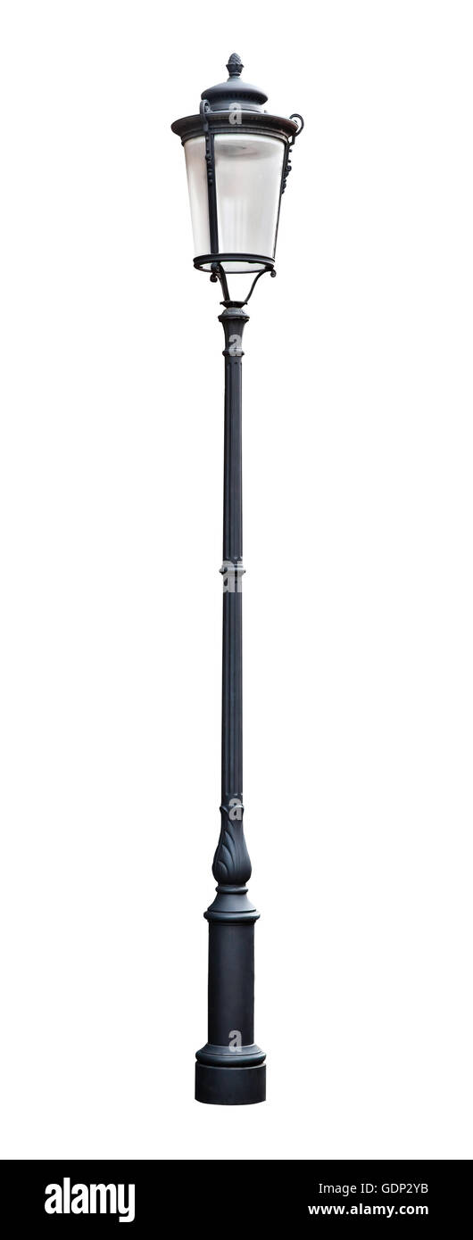 Isolé photo de lampe de rue Banque D'Images