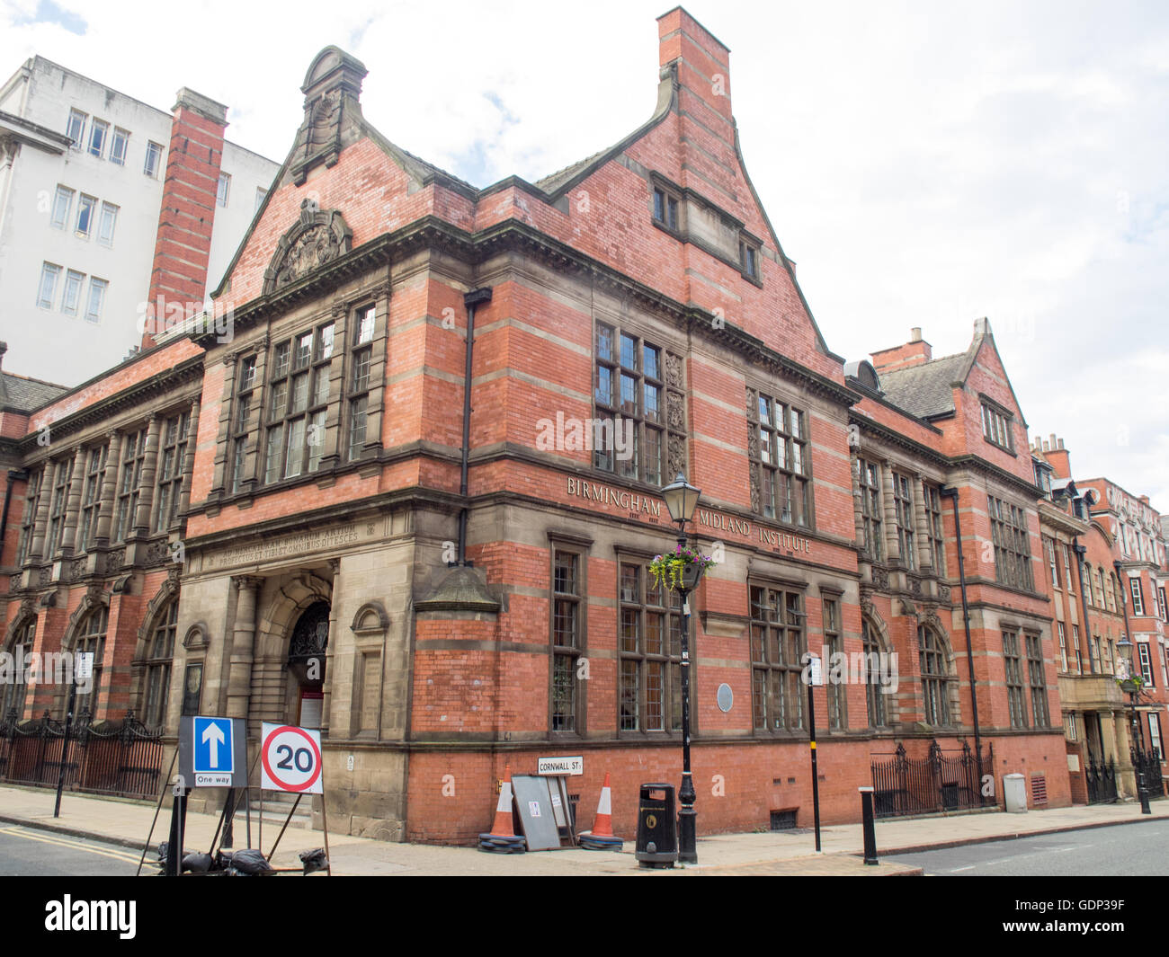 Le Birmingham and Midland Institute (BMI), Margaret Street, Birmingham. Banque D'Images