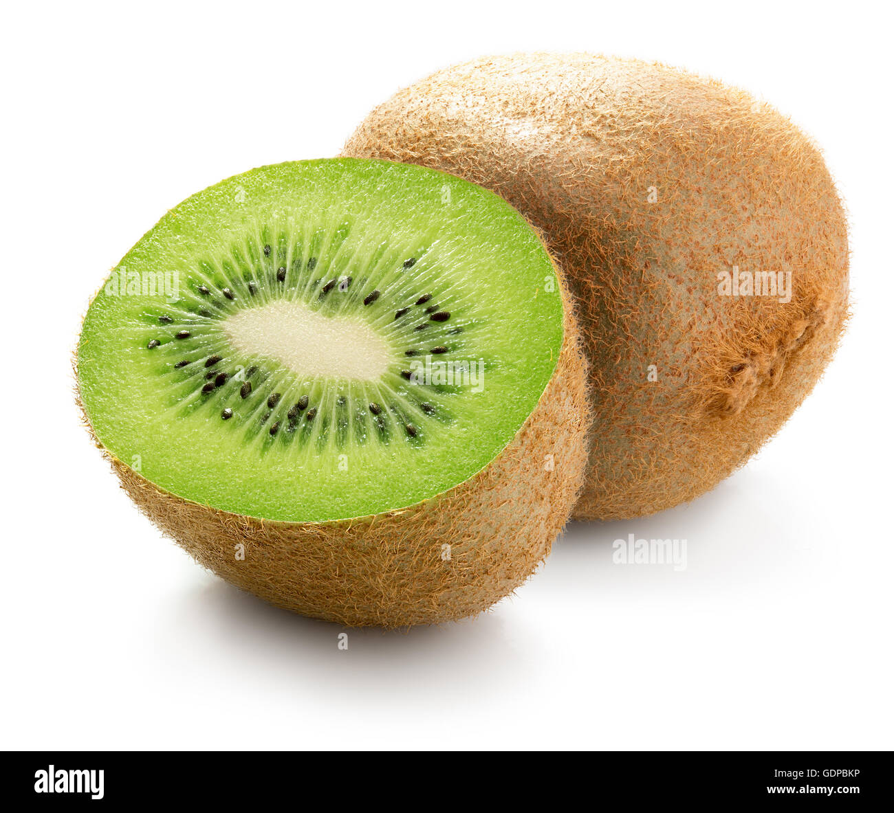 Kiwi isolé sur le fond blanc. Banque D'Images