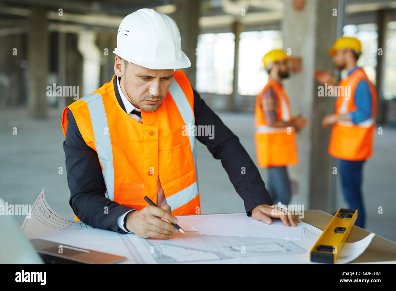 Architect at work Banque D'Images