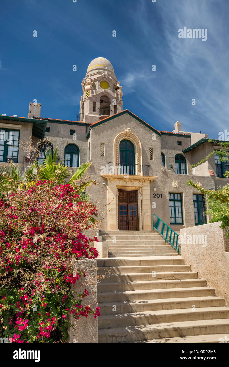 Curley, l'école, 1919, maintenant désert de Sonora Conference Centre, style colonial revival espagnol, AJO, Arizona, USA Banque D'Images