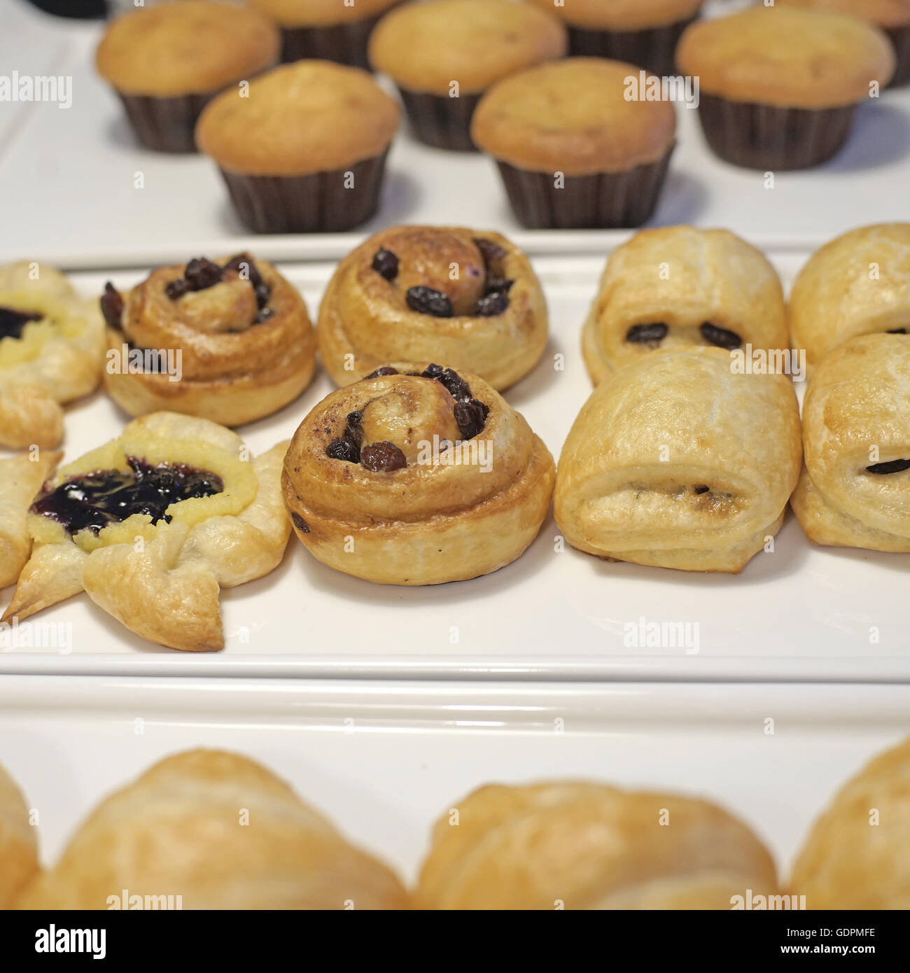 Des fruits délicieux desserts buffet danois sur la ligne Banque D'Images