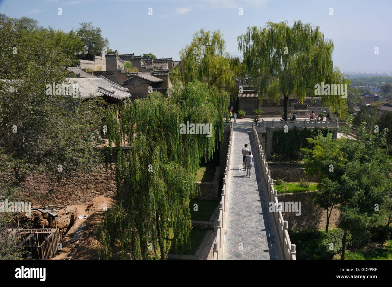 Composé de la famille Wang, Lingshi county, Shanxi, Chine Banque D'Images