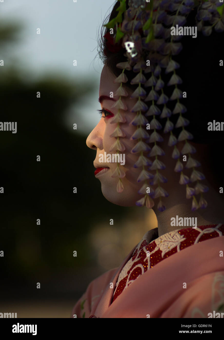 16 ans appelé maiko chikasaya, région du Kansai, Kyoto, Japon Banque D'Images